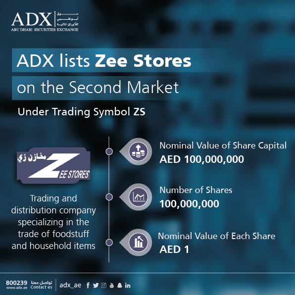 Abu Dhabi Securities Exchange (ADX) Lists Zee Stores on its Second Market