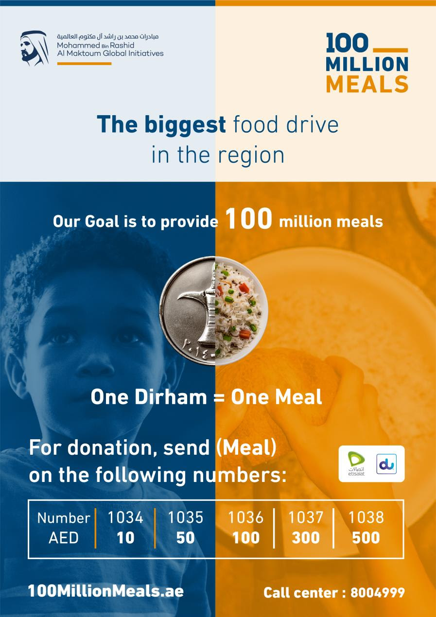 Mohammed bin Rashid launches ‘100 Million Meals’ to provide food support in 20 countries