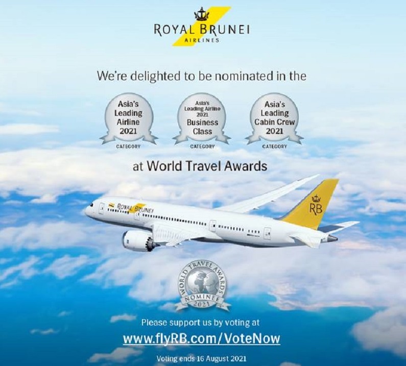 Royal Brunel Airlines Nominated For Three Categories In the 28TH World Travel Awards- Asia