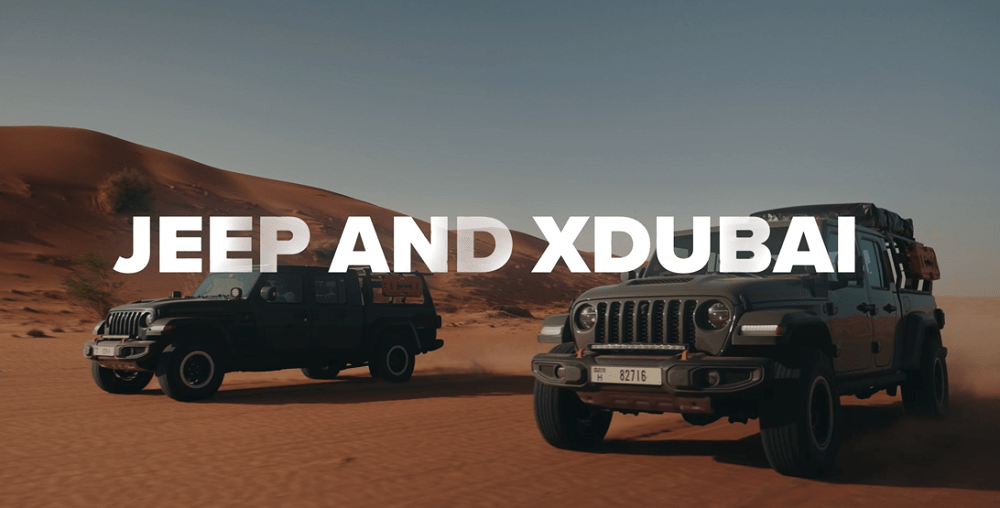 Jeep Middle East Partners with XDubai to Discover an Uncharted Desert Route in the Mighty Gladiator Sand Runner