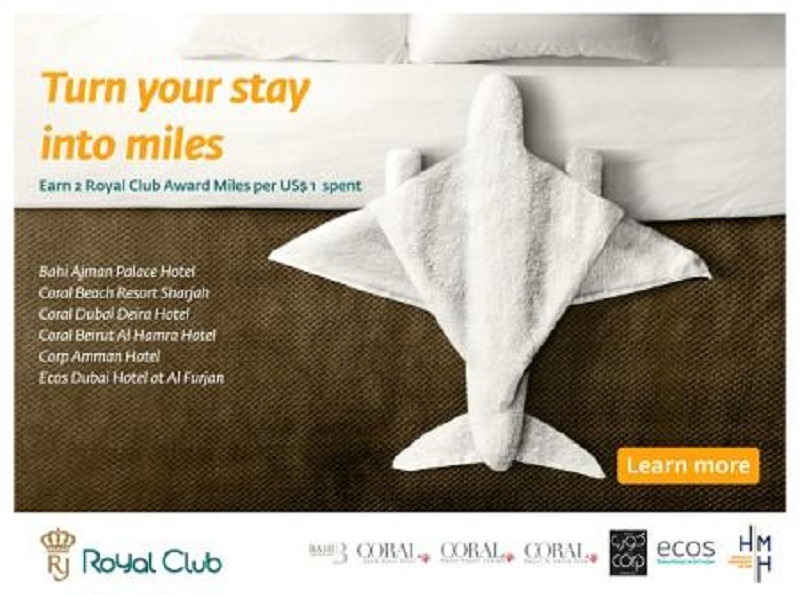 Hospitality Management Holding (HMH) Joins Jordanian Airline’s Royal Club Frequent Flyer Program