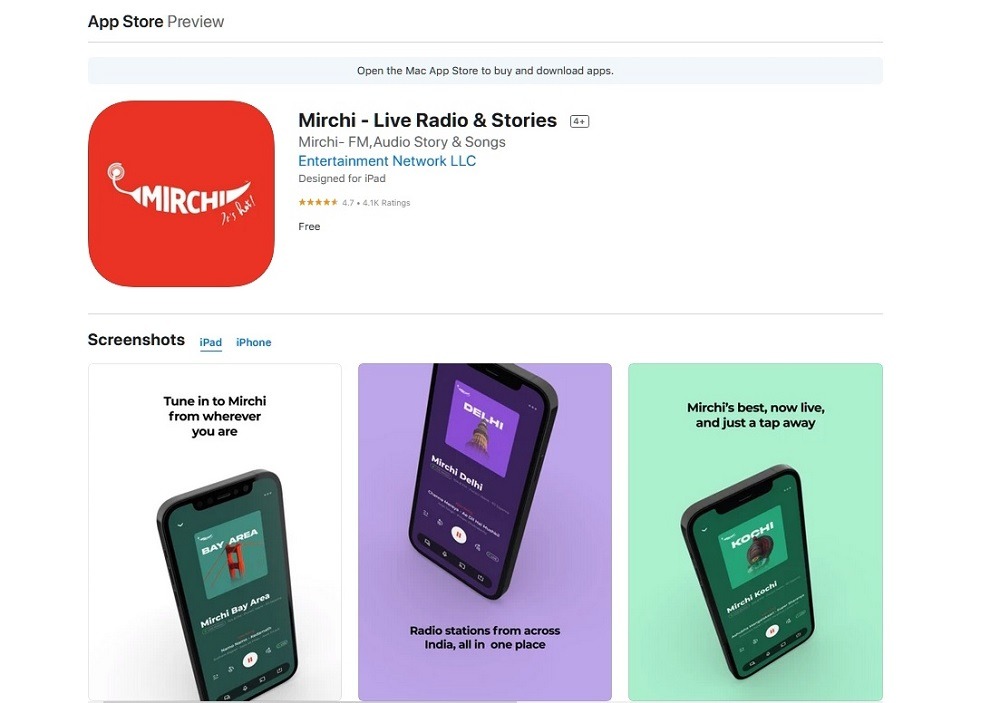 Mirchi introduces its app in the United Arab Emirates