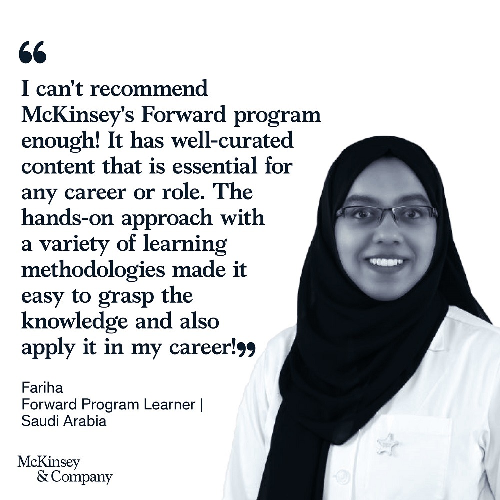 McKinsey launches second edition of its flagship learning program “Forward”, open to young talent in Saudi Arabia and beyond