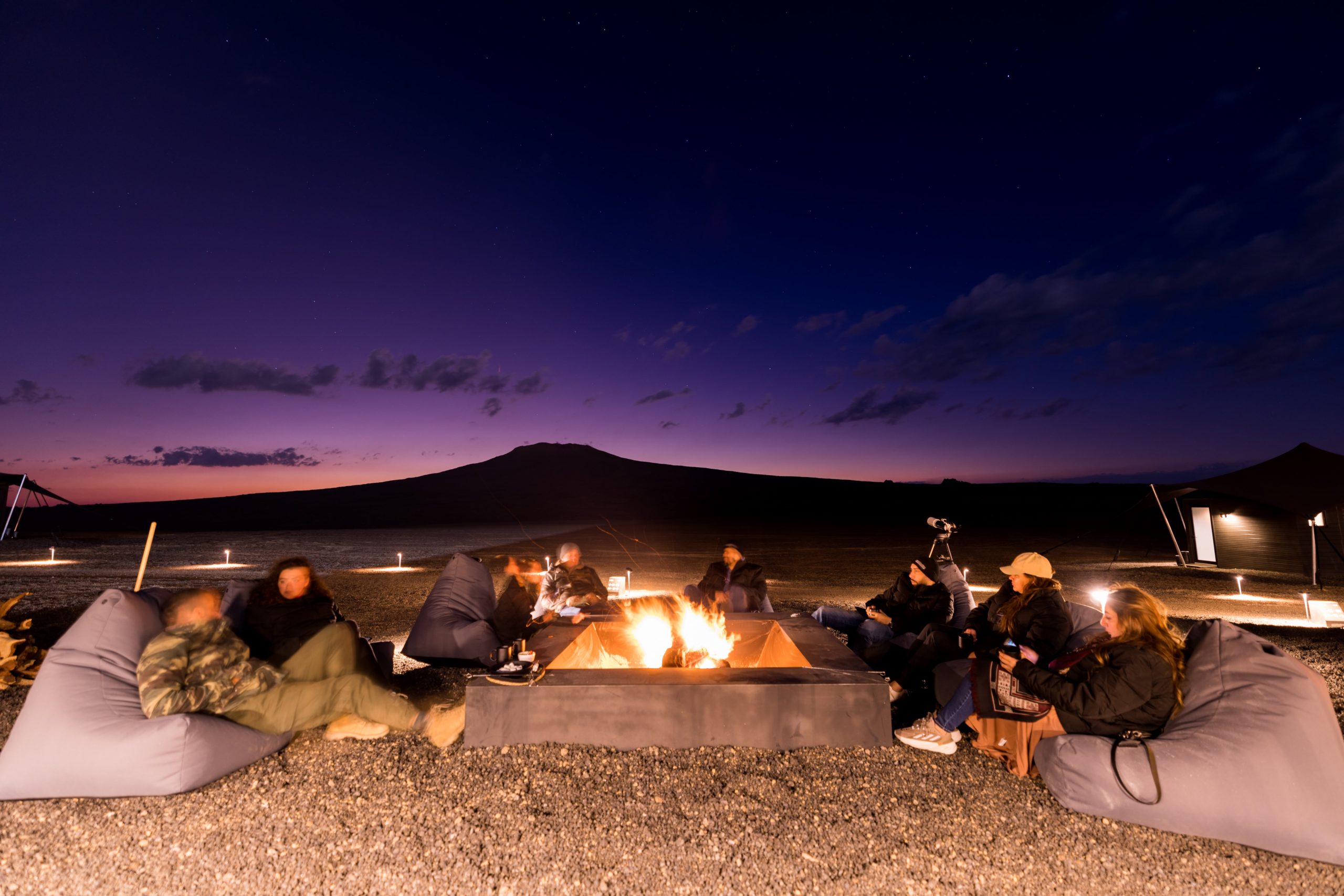 The Khaybar Volcano Camp offers a one-of-a-kind eco-lodge to experience the epic lava fields of ancient Arabia