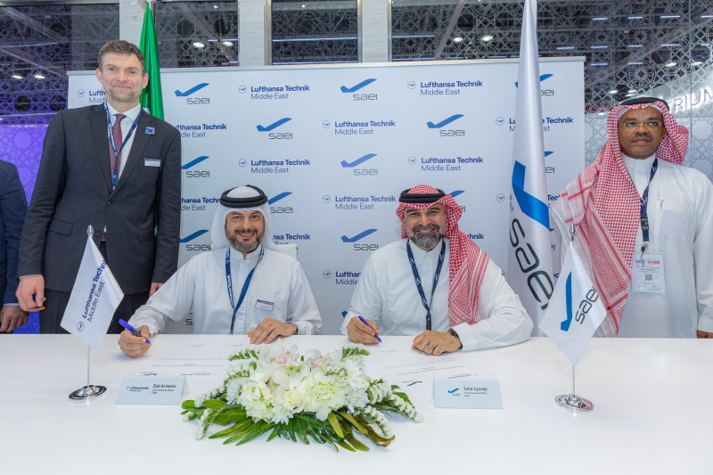 Saudia Aerospace Engineering Industries (SAEI) and Lufthansa Technik Middle East (LTME) announce collaboration in aircraft component services