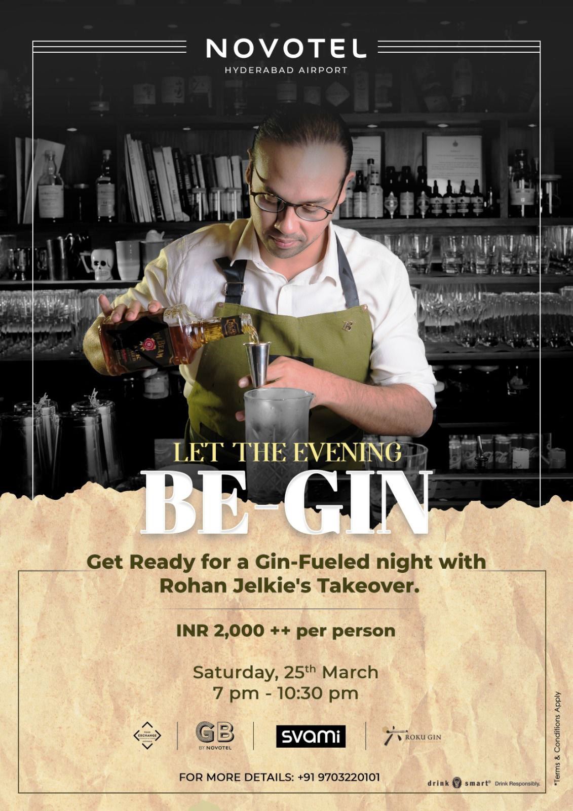 Novotel Hyderabad Airport To Host A Gin Bar Takeover Curated By  Renowned Mixologist Rohan Jelkie