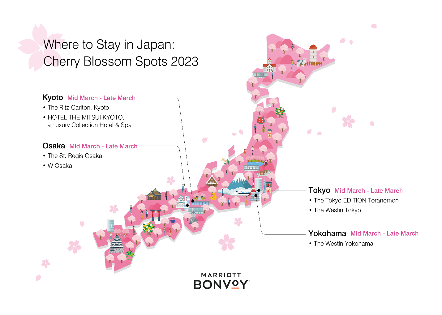 Marriott Bonvoy Hotels Celebrate The Flowering Of Cherry Blossoms Heralding The Joyous Arrival Of Springtime In Japan