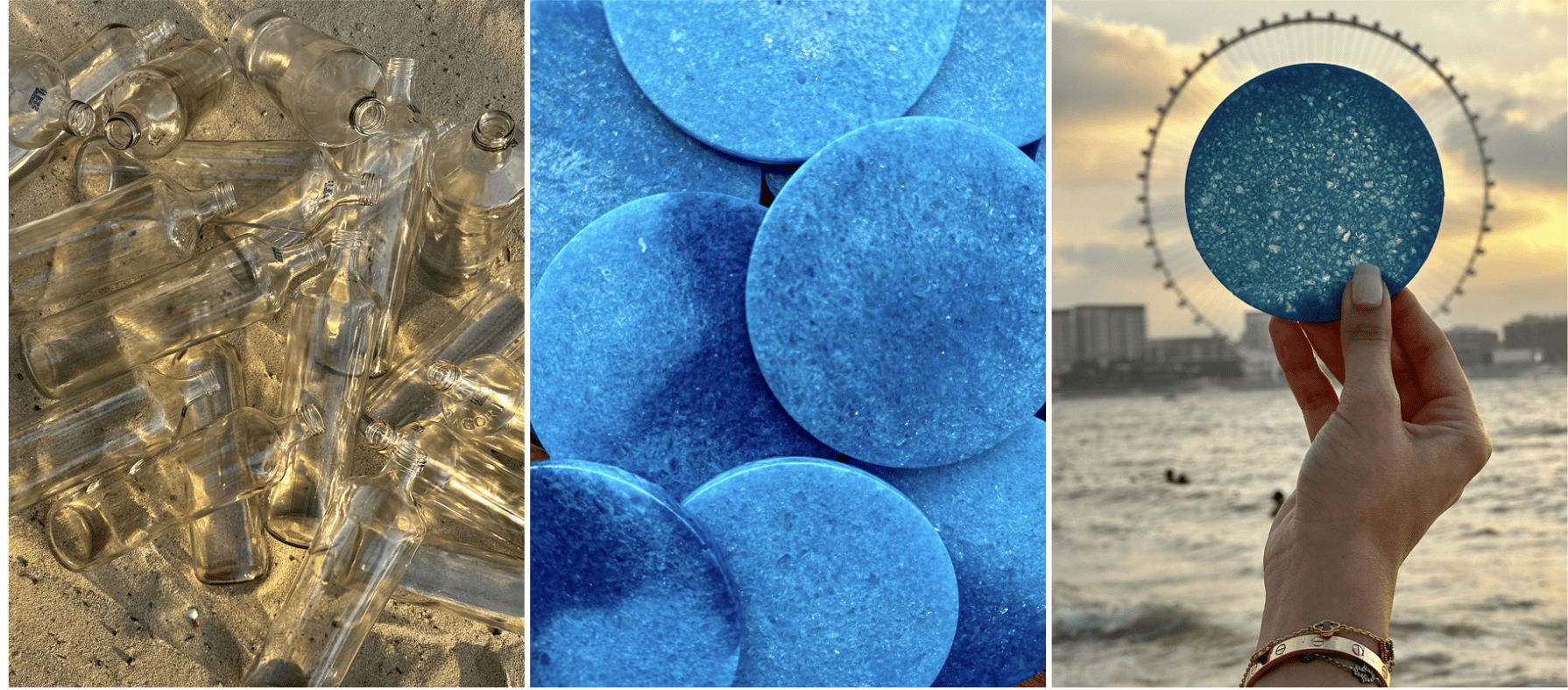 Raising A Glass To Sustainability: Azure Beach Upcycles Single-Use Glass Into Sand And Coasters