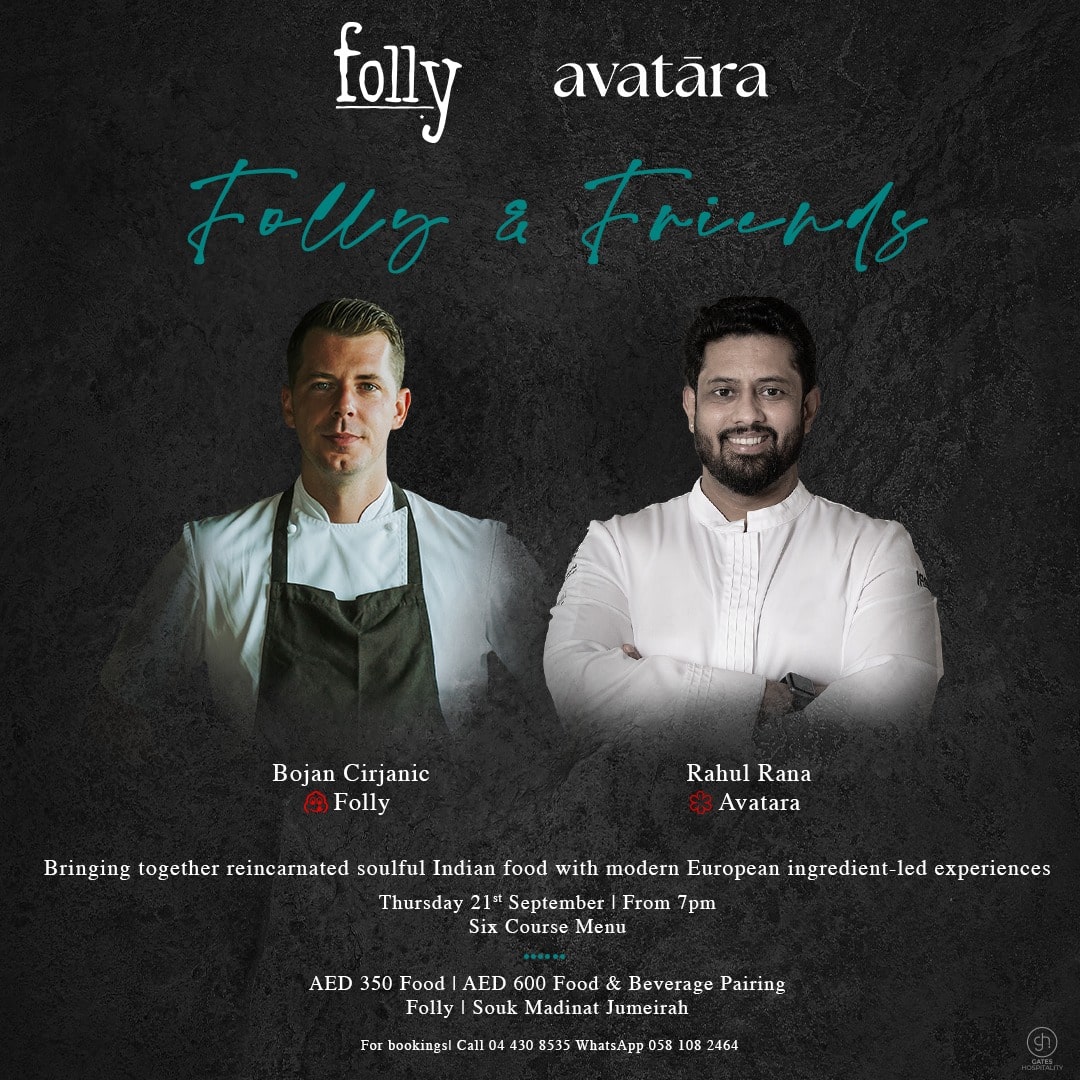 Celebrating the homegrown dining scene with Folly & Friends: Chef Rahul Rana from Avatara & Chef Bojan Cirjanic from Folly